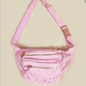 For Love & Lemons Pink Lace Fanny Pack